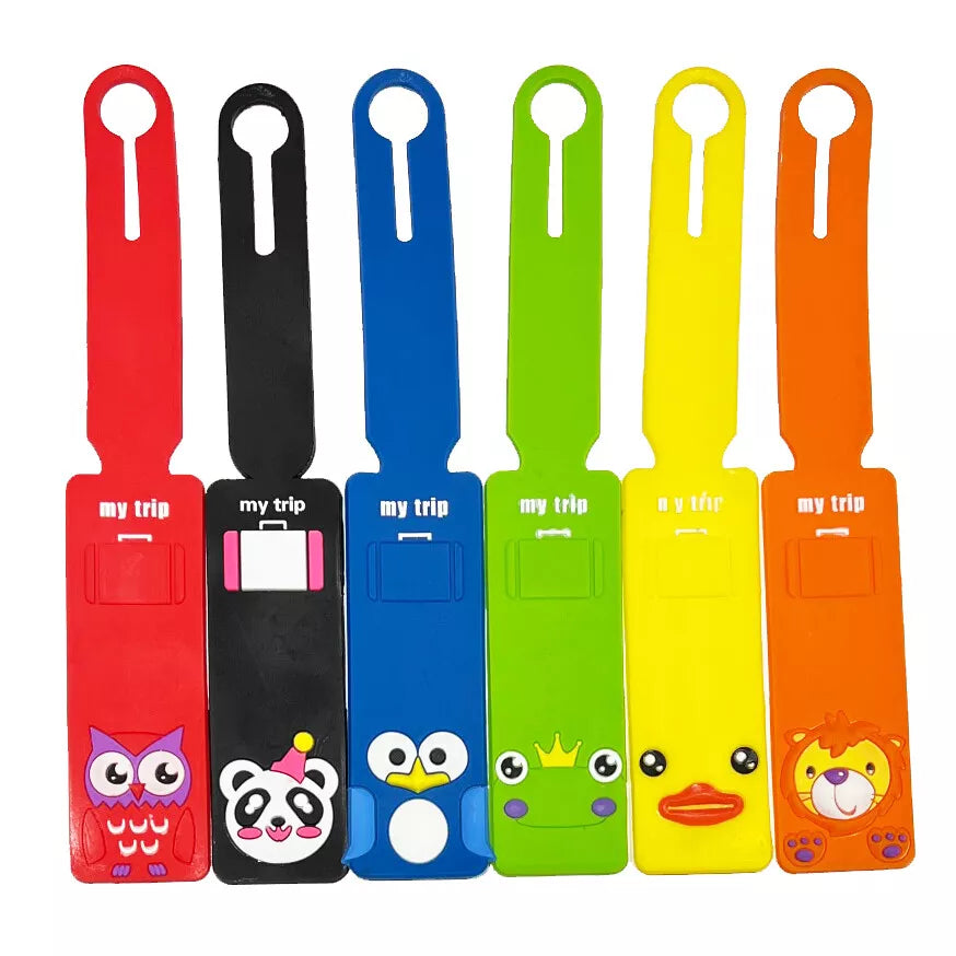 Made from soft, durable silicone, these tags are safe for kids and come in bright colors that appeal to young travelers.
