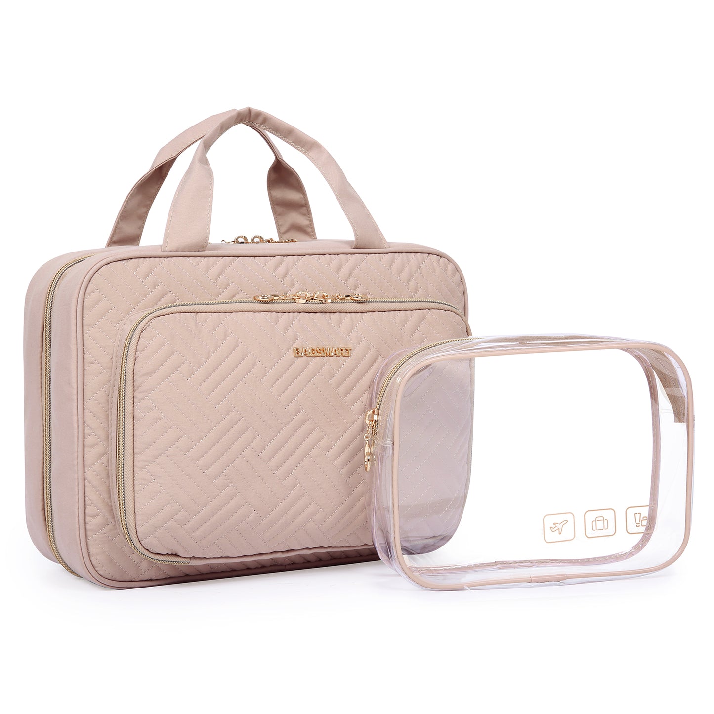 Featuring multiple compartments, water-resistant material, and a bonus transparent toiletry bag, this is the solution for staying organized on the go.