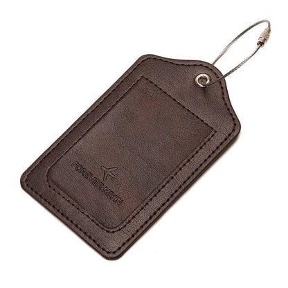 Premium PU Leather Luggage Tag with Privacy Cover