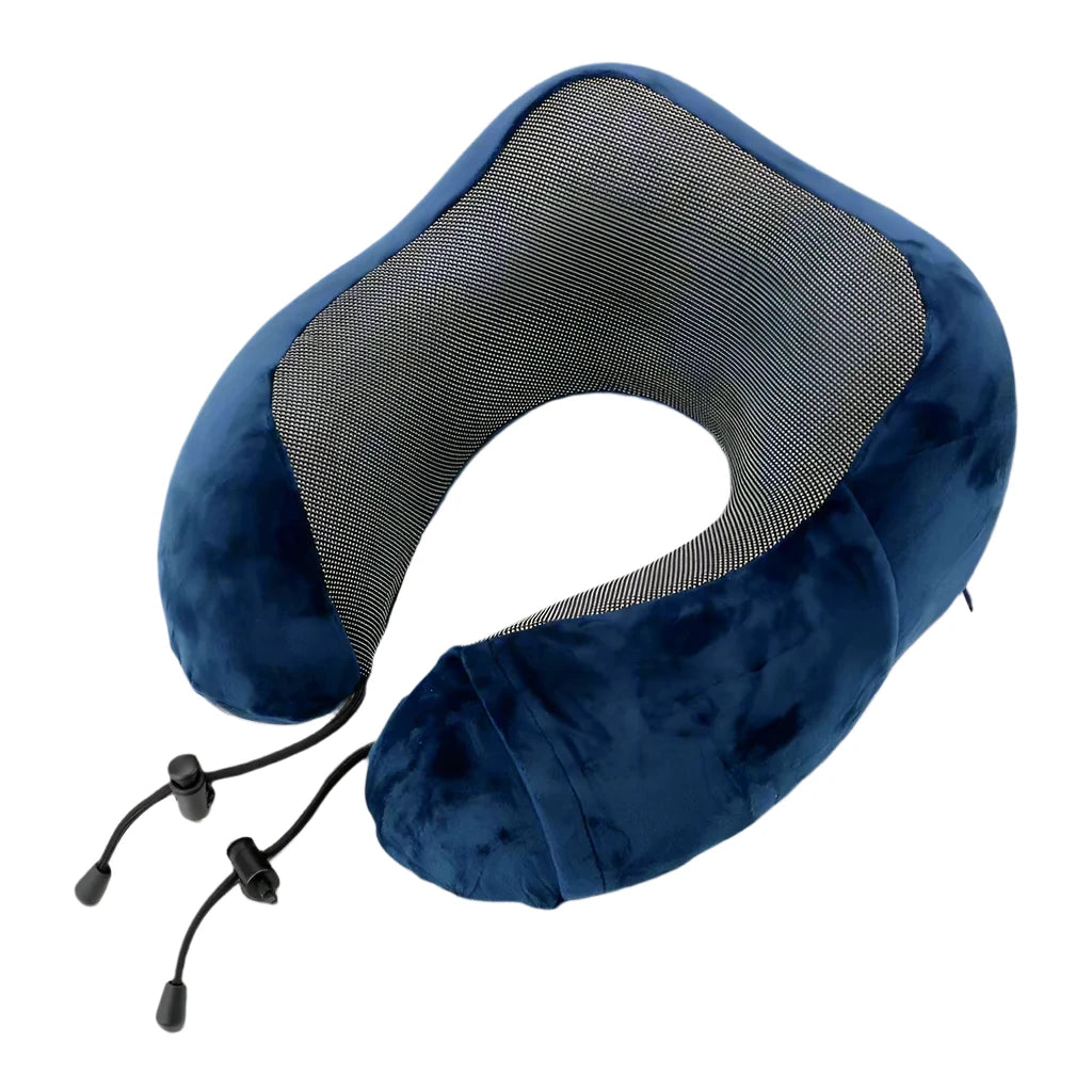 Its ergonomic shape cradles your neck and head, reducing fatigue and helping you arrive feeling refreshed.