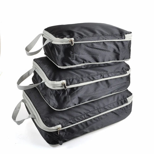 This innovative bag allows you to neatly compress your belongings, ensuring they are well-organized and protected.